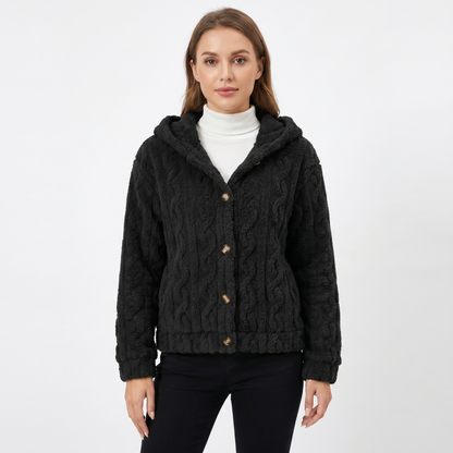 Fern | Fleece Hooded Cardigan