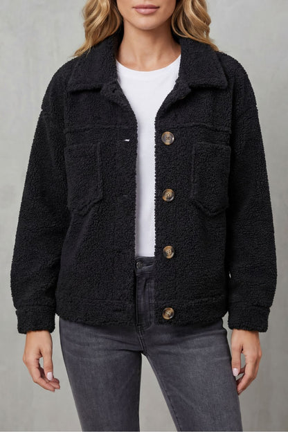 Floretta | Teddy Fleece Button Up Jacket