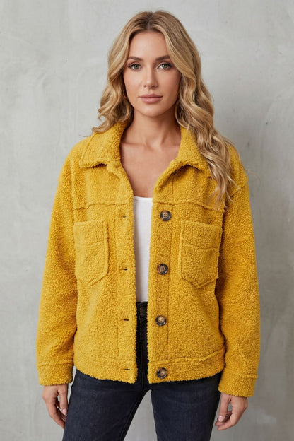 Floretta | Teddy Fleece Button Up Jacket