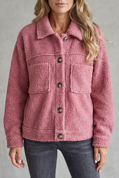 Floretta | Teddy Fleece Button Up Jacket