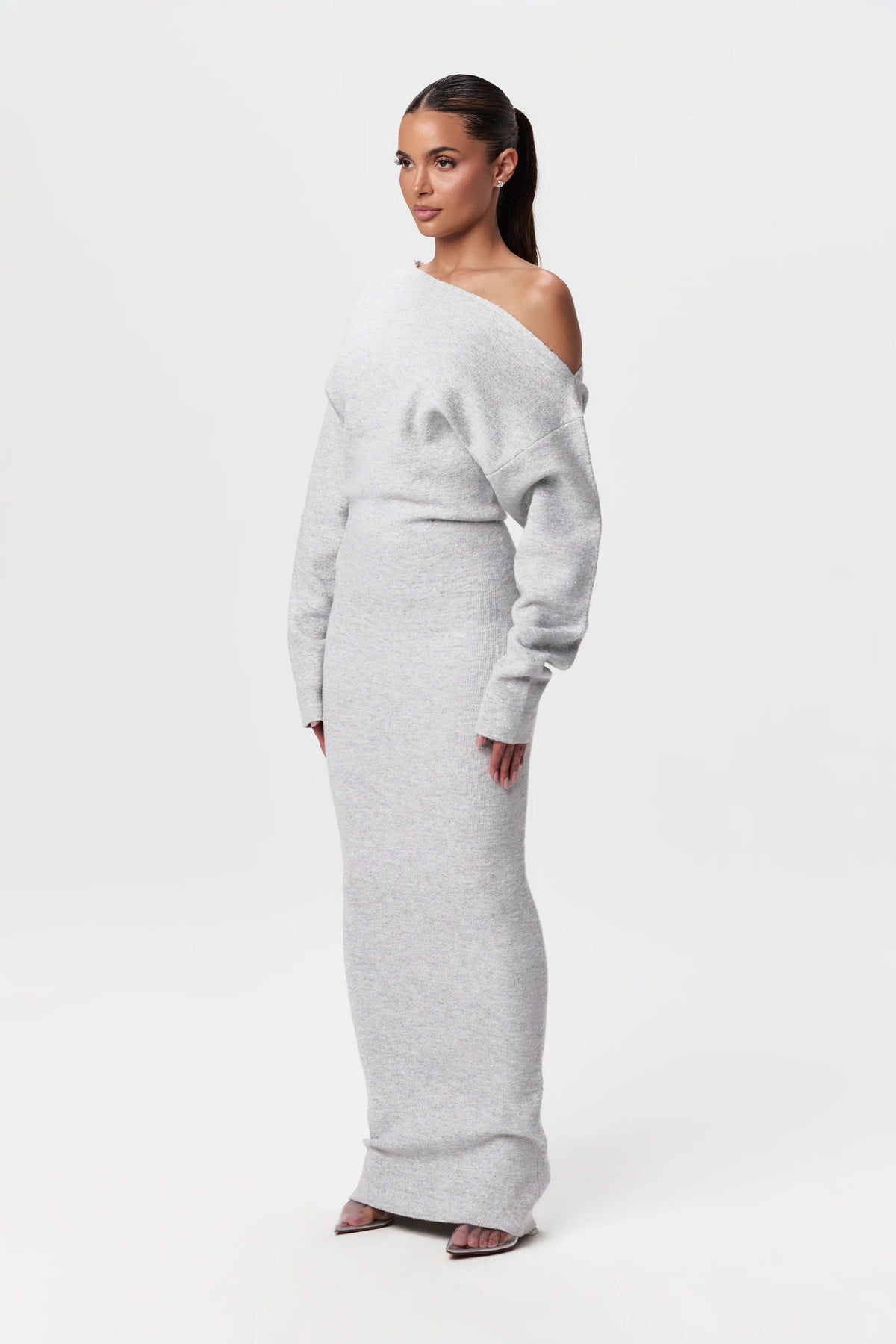 Florine Off Shoulder Knit Maxi Dress