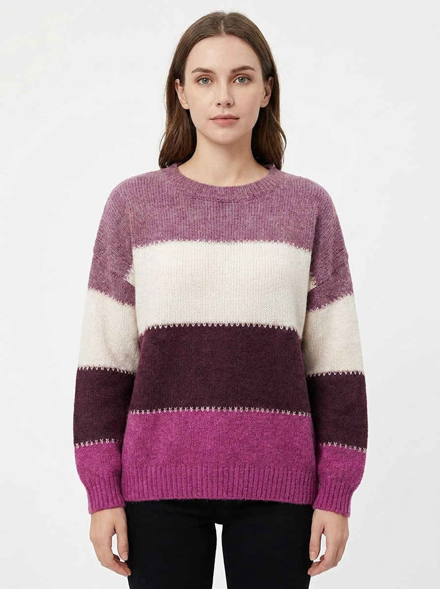 Ivy | Colour-Block Crew Neck Pullover