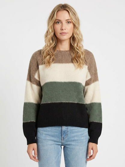 Ivy | Colour-Block Crew Neck Pullover