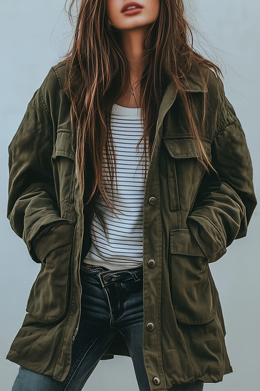 Thea | Relaxed Military Utility Jacket