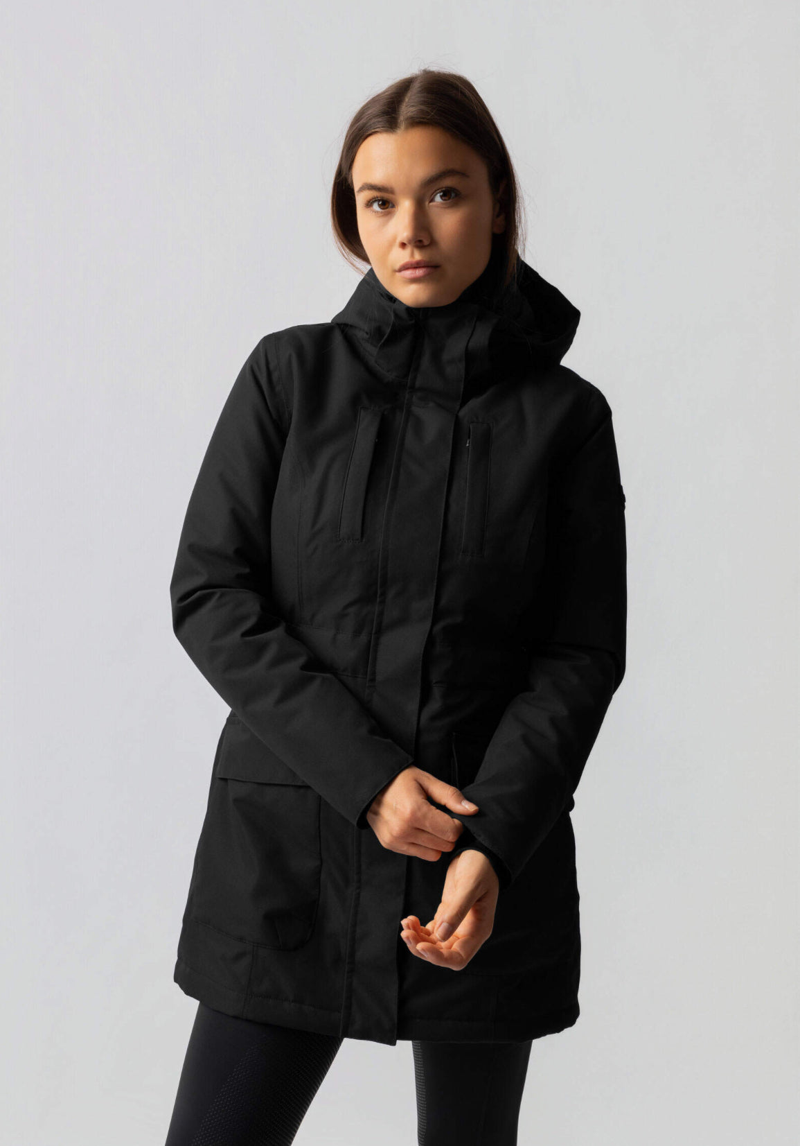 Jade | Hooded High Neck Utility Parka Coat