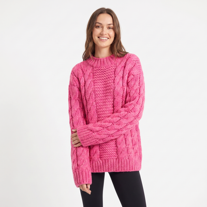 Juniper | Cable Knit Batwing Turtleneck