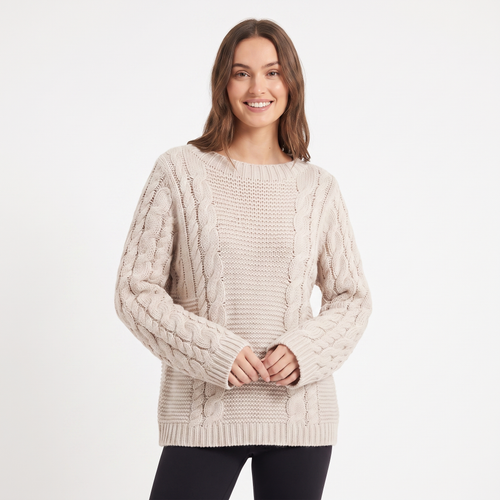 Juniper | Cable Knit Batwing Turtleneck