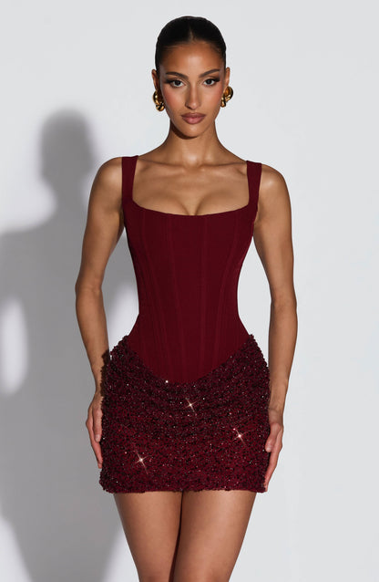 Liesel | Corset Bodice Glitter Skirt Mini Dress