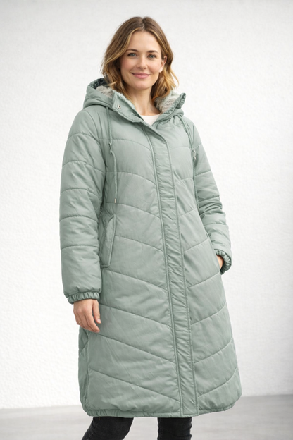 Mabel | Quilted Hooded Longline Puffer Coat