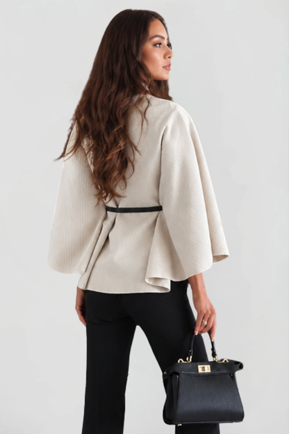 Madison | Belted Oversized Wool Cape Coat