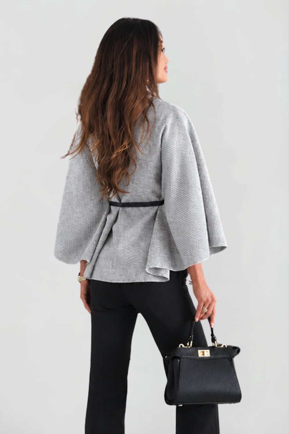 Madison | Belted Oversized Wool Cape Coat