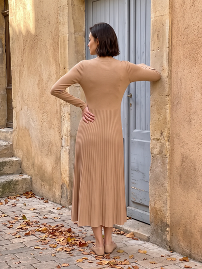 Martha | Ribbed Knit Button Maxi Dress
