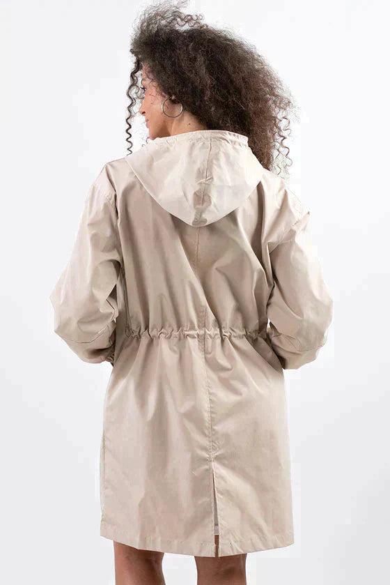 Martina | Hooded Button Up Rain Coat