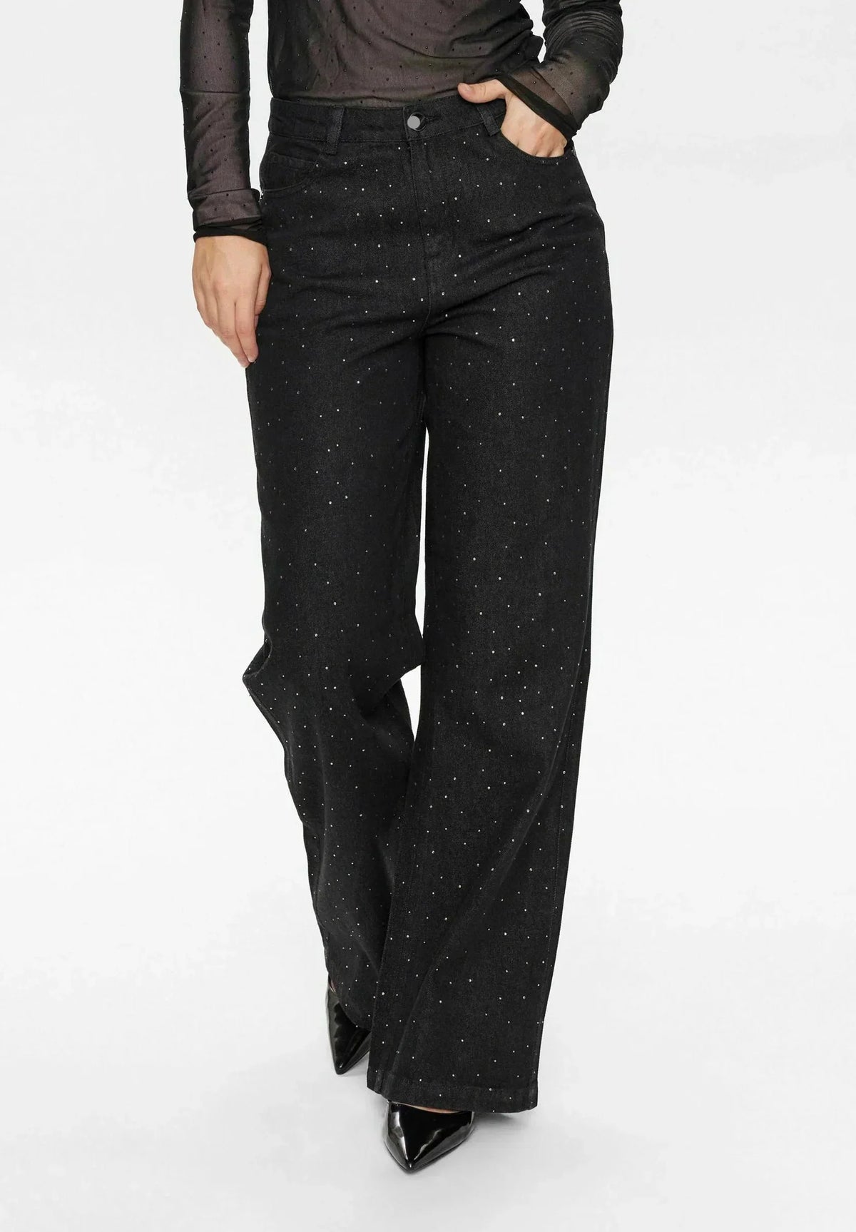 Nadia | Glitter Wide Leg Jeans