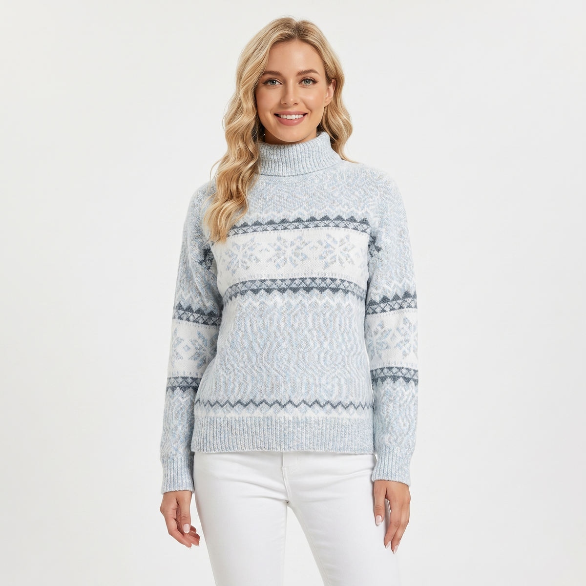 Nora | Fair Isle Mock Neck Pullover