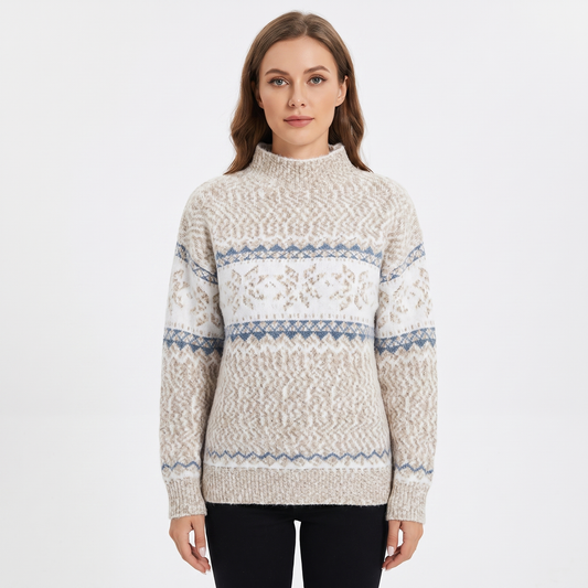 Nora | Fair Isle Mock Neck Pullover