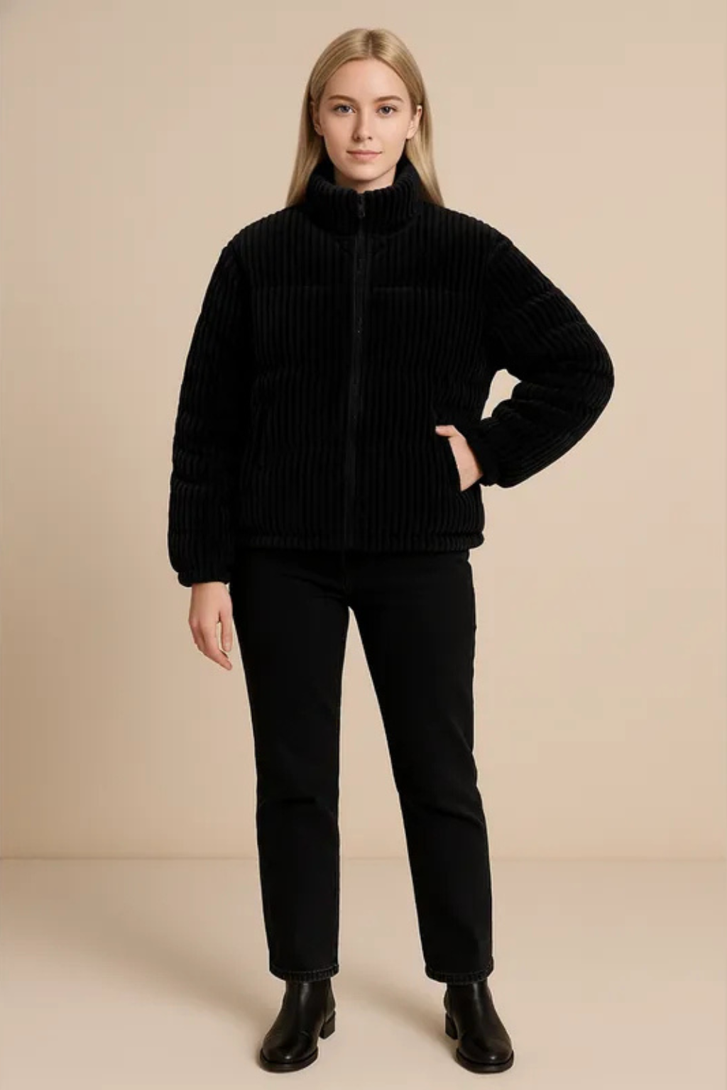 Nara | High Neck Quilted Puffer Jacket