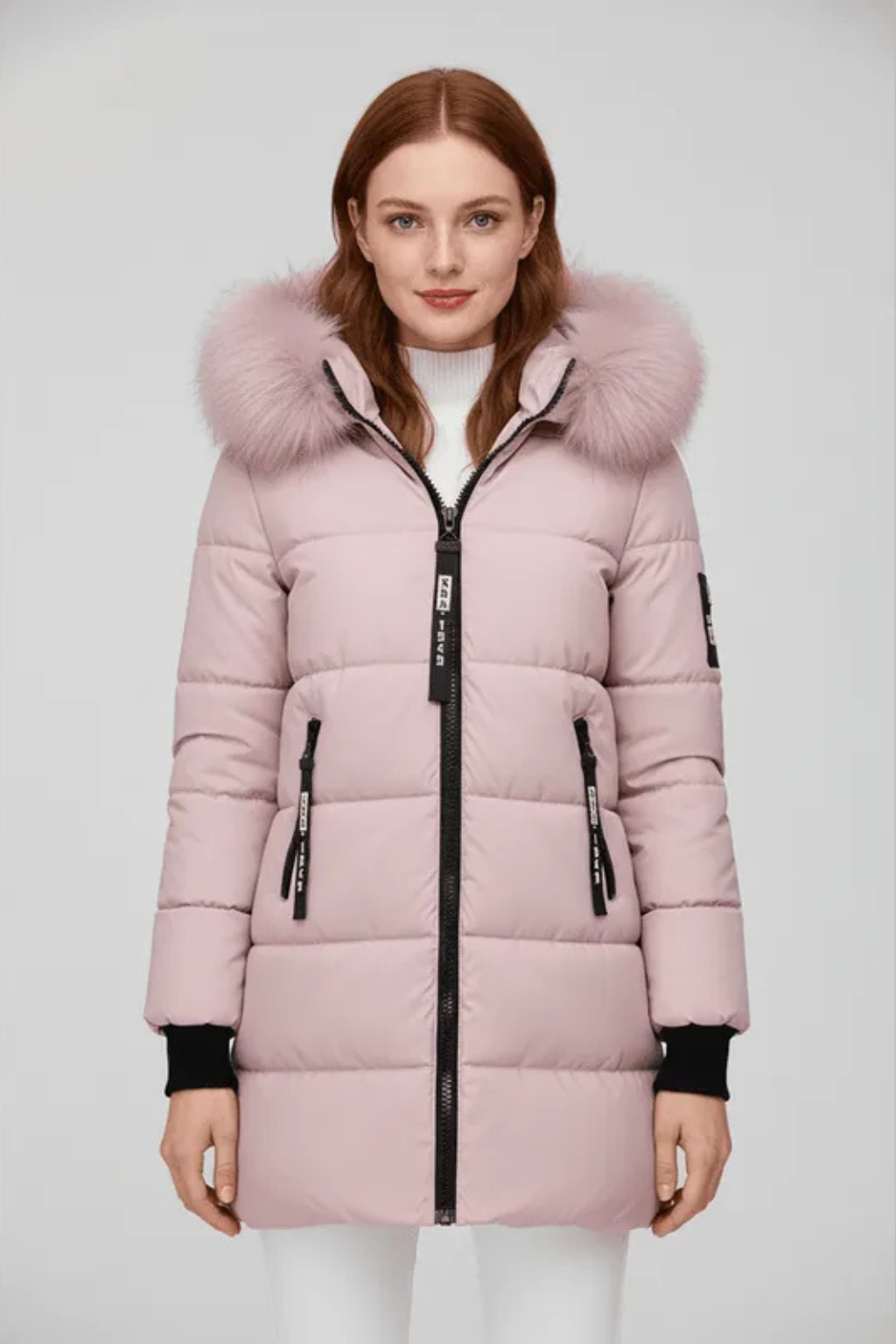 Sorelle | Faux Trim Hooded Longline Puffer Coat