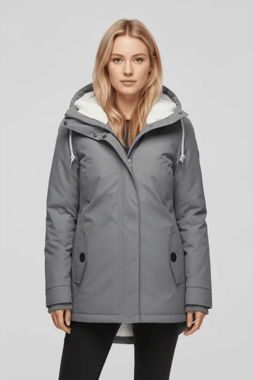 Mira | Fleece Lined Hooded Longline Parka Coat
