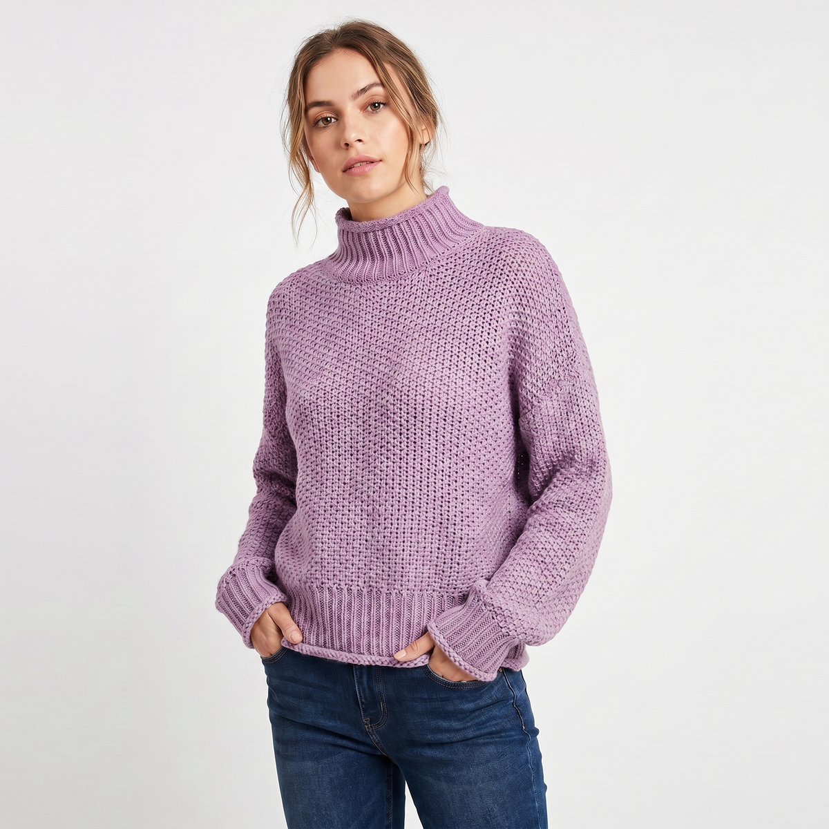Poppy | Oversized Mock Neck Jumper