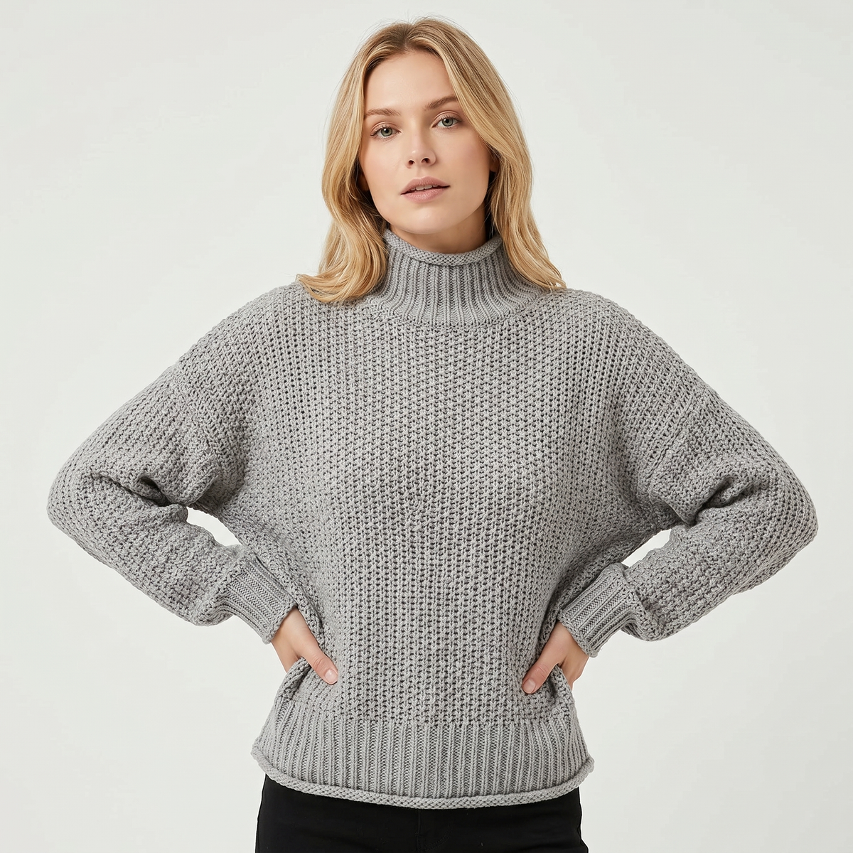 Poppy | Oversized Mock Neck Jumper