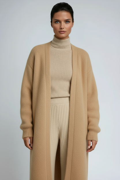 Rachel | Long Wool Cardigan Coat