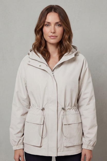 Ravelle | Utility Drawstring Hooded Jacket