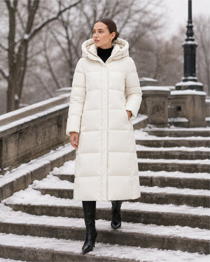Rosalie | Long Hooded Puffer Coat