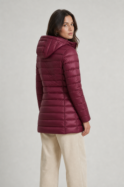 Rosie | Hooded Quilted Longline Puffer Coat
