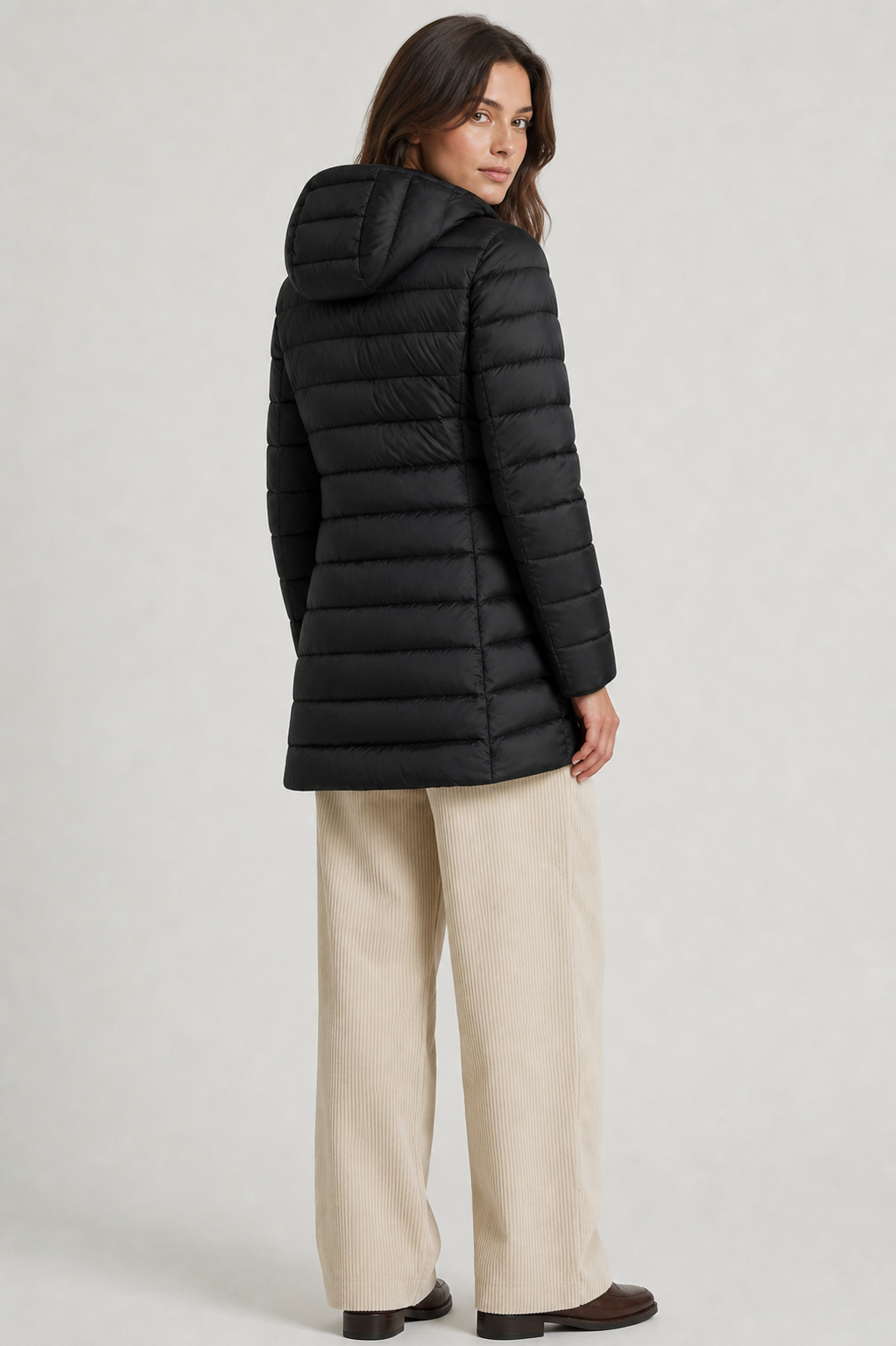 Rosie | Hooded Quilted Longline Puffer Coat