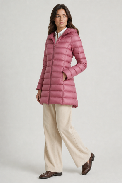 Rosie | Hooded Quilted Longline Puffer Coat