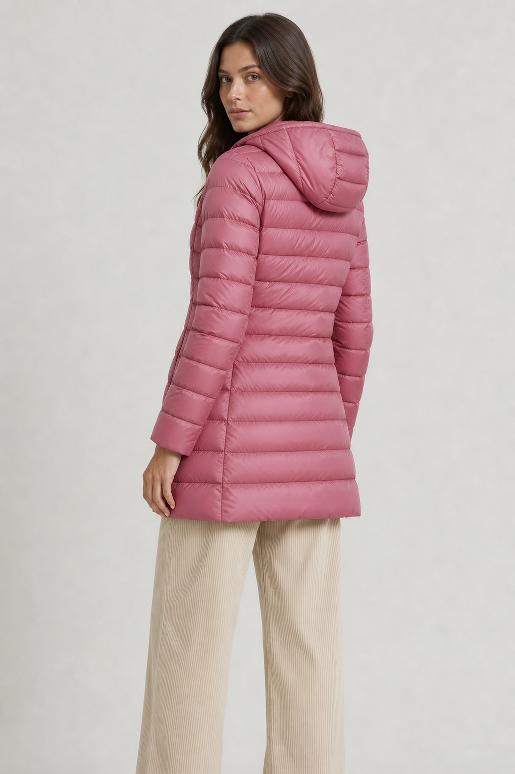 Rosie | Hooded Quilted Longline Puffer Coat