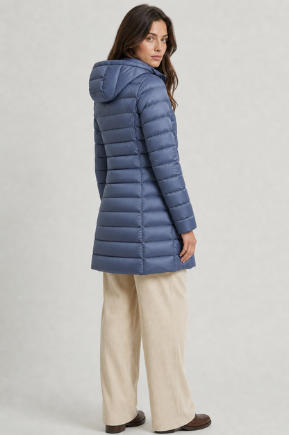 Rosie | Hooded Quilted Longline Puffer Coat
