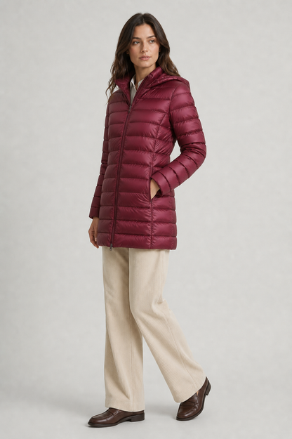 Rosie | Hooded Quilted Longline Puffer Coat