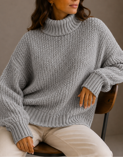 Scarlett | Oversized Chunky Turtleneck Knit Sweater