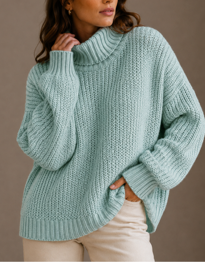 Scarlett | Oversized Chunky Turtleneck Knit Sweater
