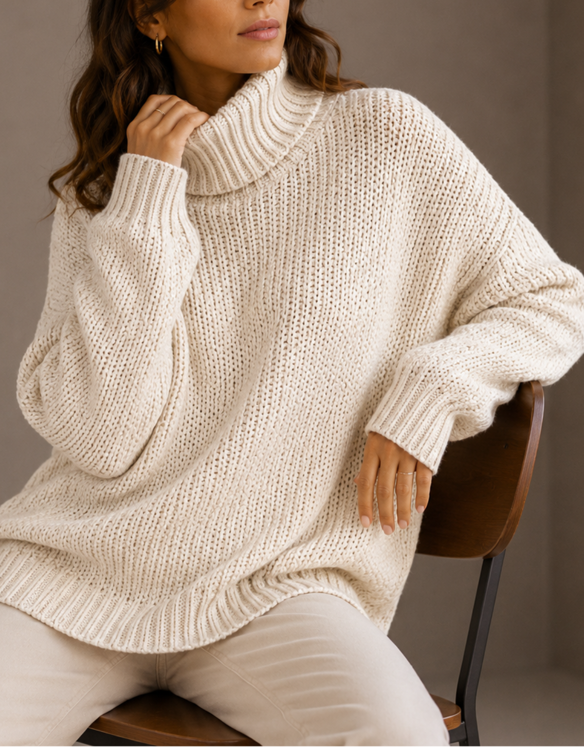 Scarlett | Oversized Chunky Turtleneck Knit Sweater