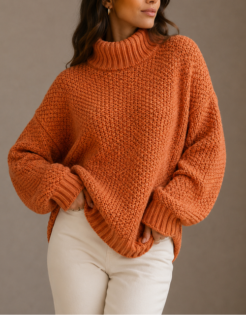 Scarlett | Oversized Chunky Turtleneck Knit Sweater