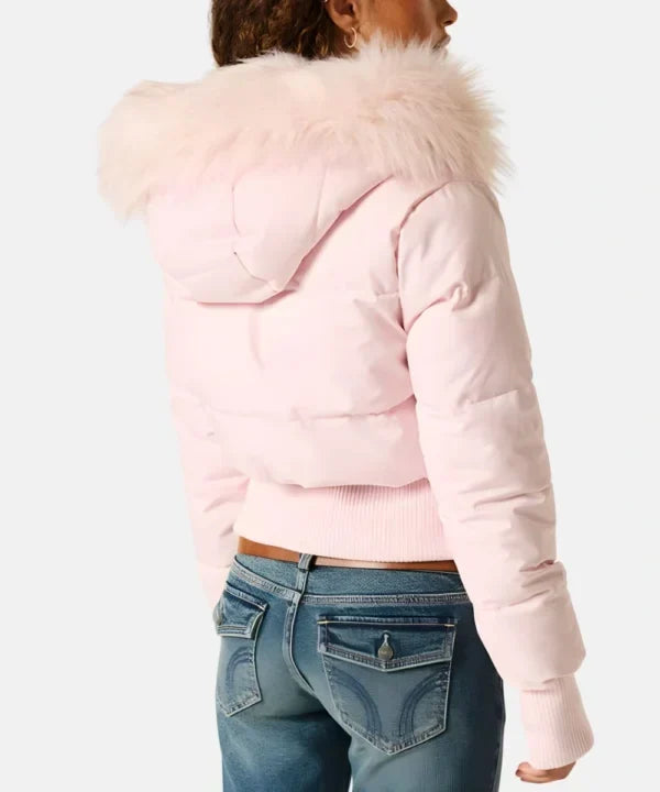 Sienna | Faux Fur Hooded Cropped Puffer Jacket