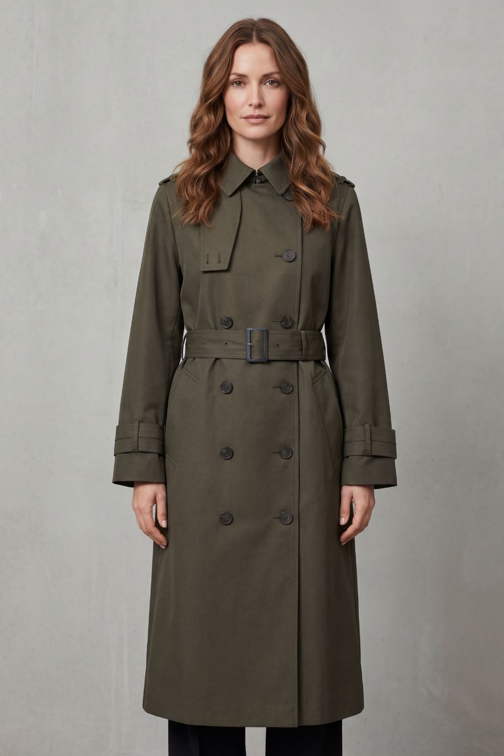 Skylar | Double Breasted Belted Trench Coat