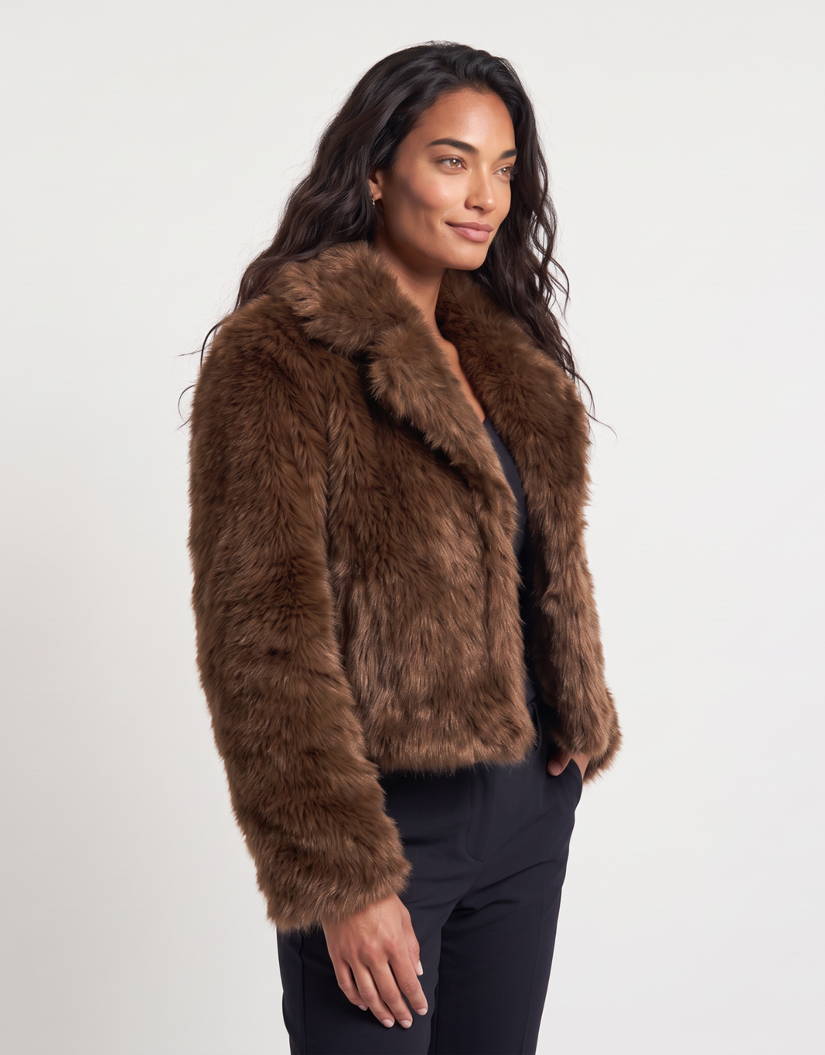 Sofia | Faux Fur Cropped Jacket