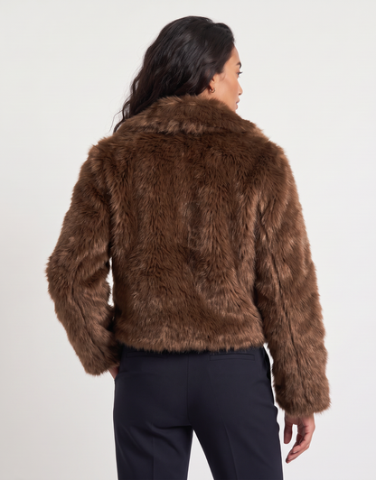 Sofia | Faux Fur Cropped Jacket