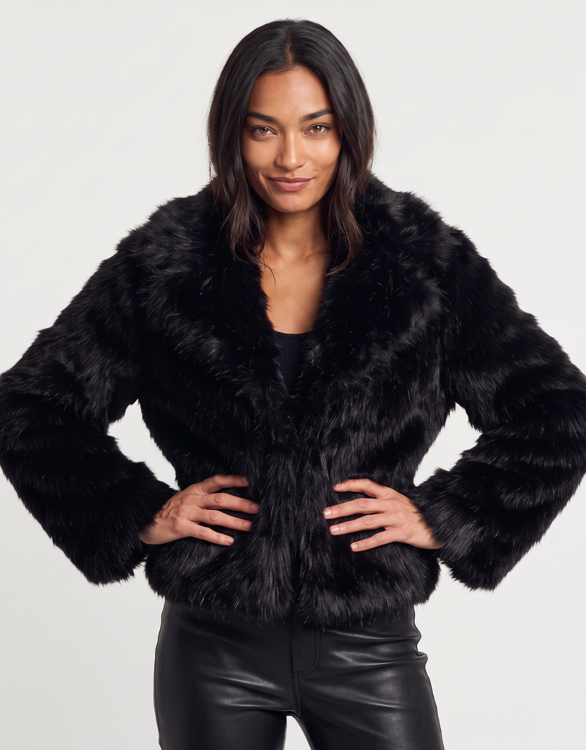 Sofia | Faux Fur Cropped Jacket