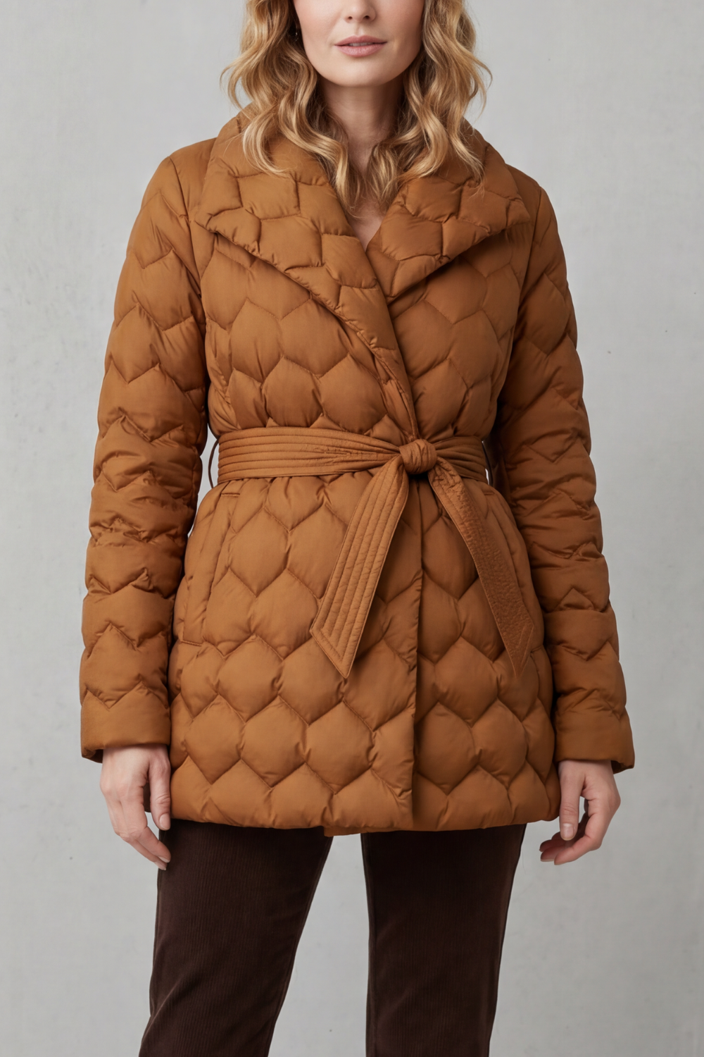 Solenza | Quilted Belted Puffer Jacket