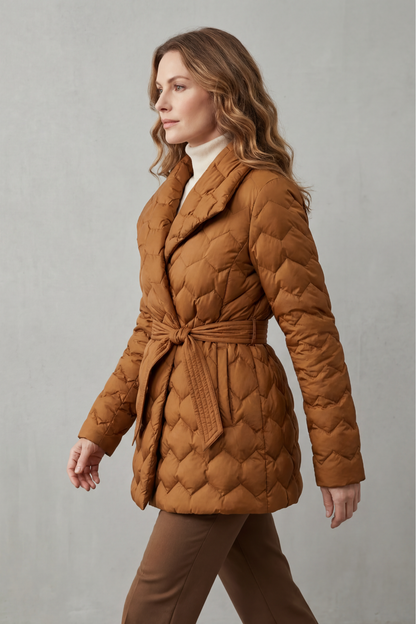 Solenza | Quilted Belted Puffer Jacket
