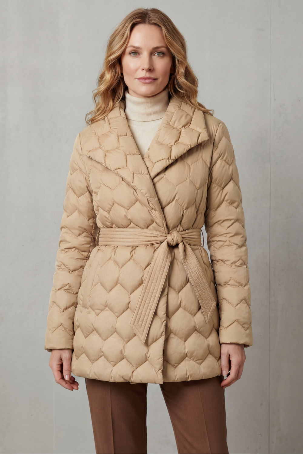 Solenza | Quilted Belted Puffer Jacket