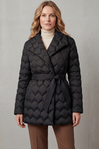 Solenza | Quilted Belted Puffer Jacket