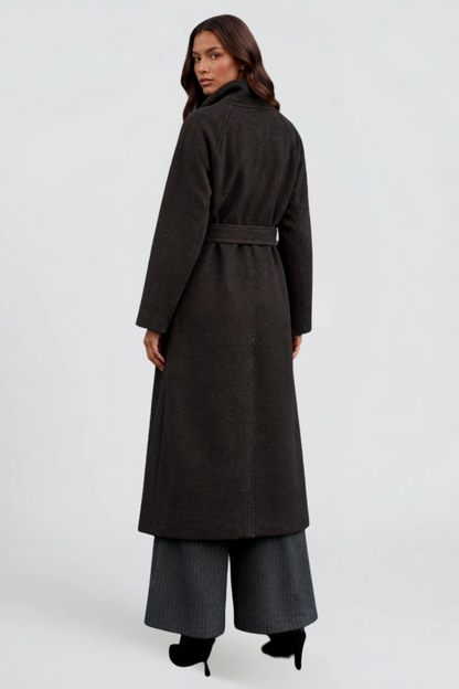 Sophie | Belted Tailored Longline Wool Coat