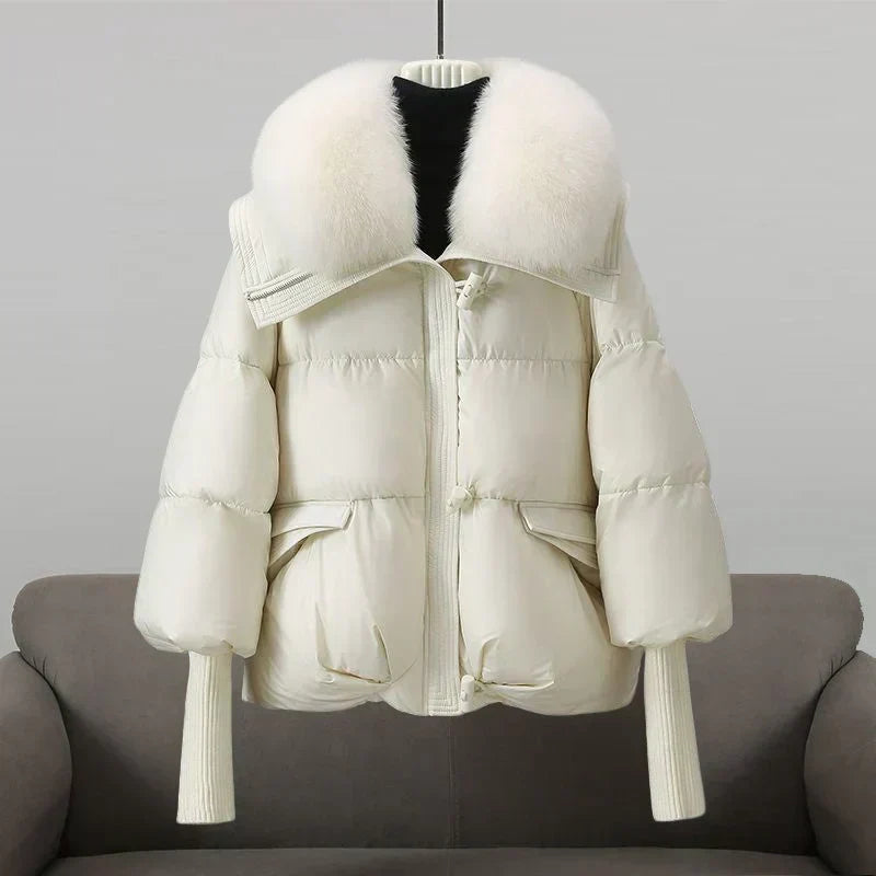 Celeste | Oversized Fur Collar Puffer Jacket