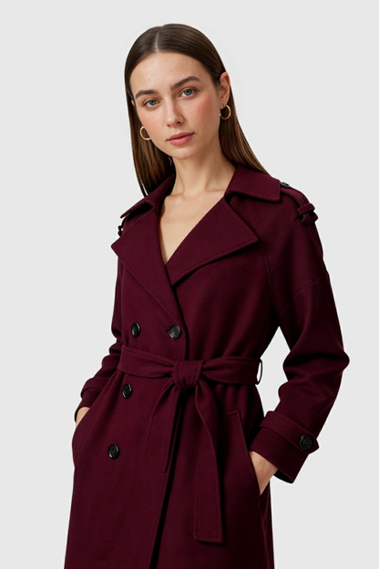 Madeline | Double Breasted Belted Trench Coat